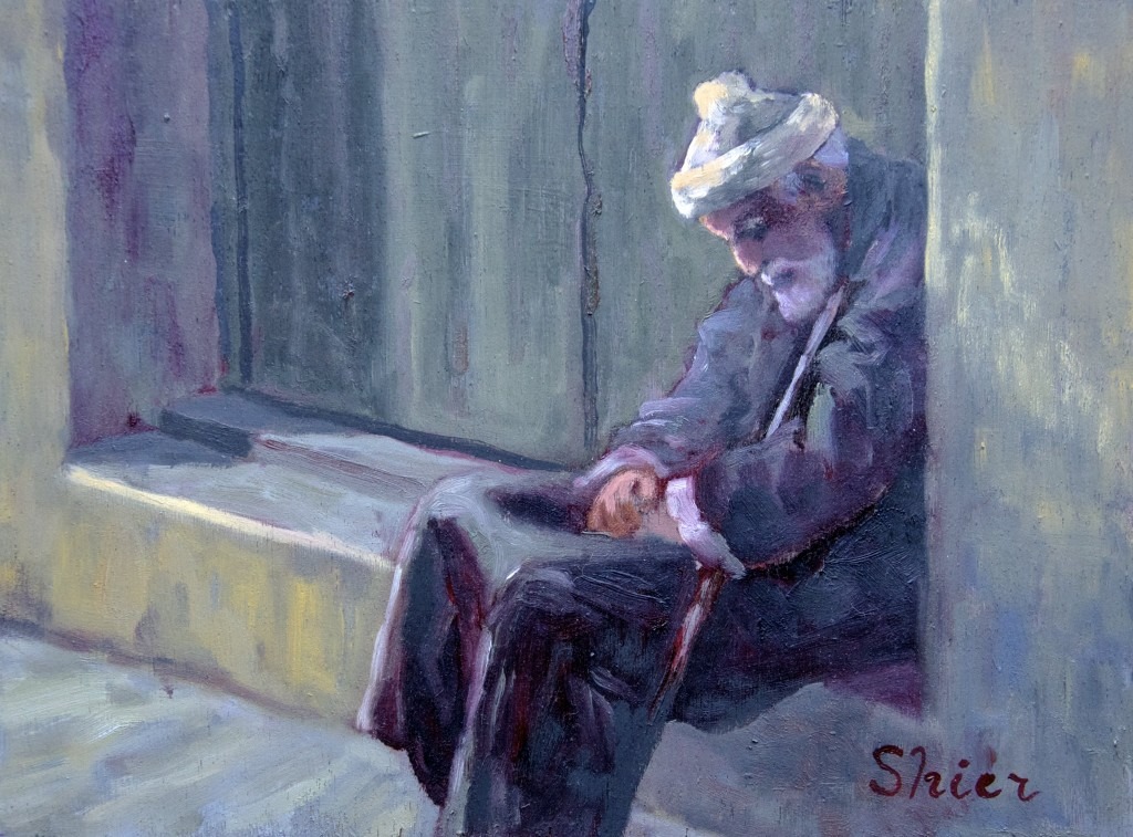 Fes Siesta – 9×12 – Oil on Wood Panel | Portrait Oil Painting | Randall Shier Canadian Oil Painting Artist