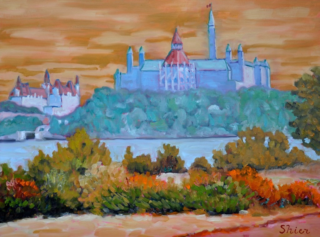 Parliament Hill – 18×24 – Oil on Panel | Cityscape Painting | Randall Shier Canadian Oil Painting Artist Ottawa Ontario