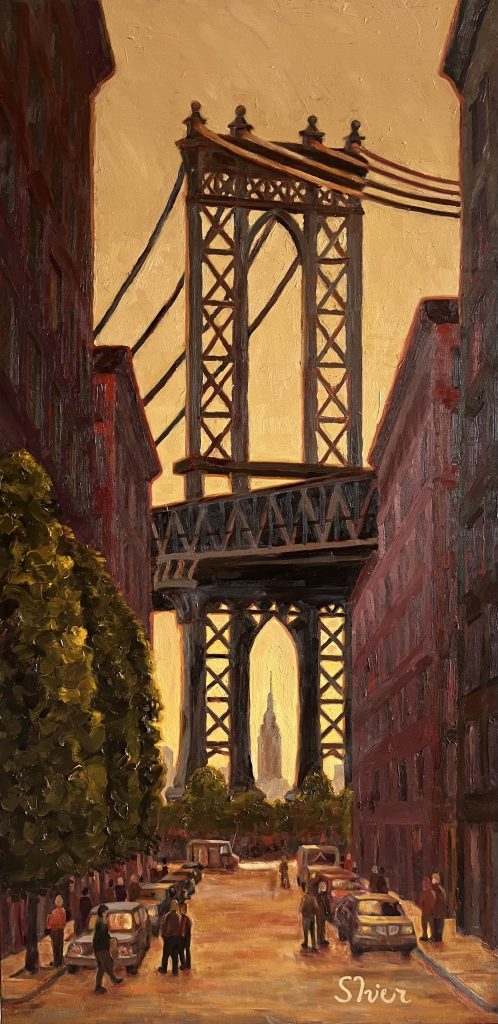 Empire State – 24×48 – oil on canvas | Cityscape Oil Painting | Randall Shier Canadian Oil Painting Artist