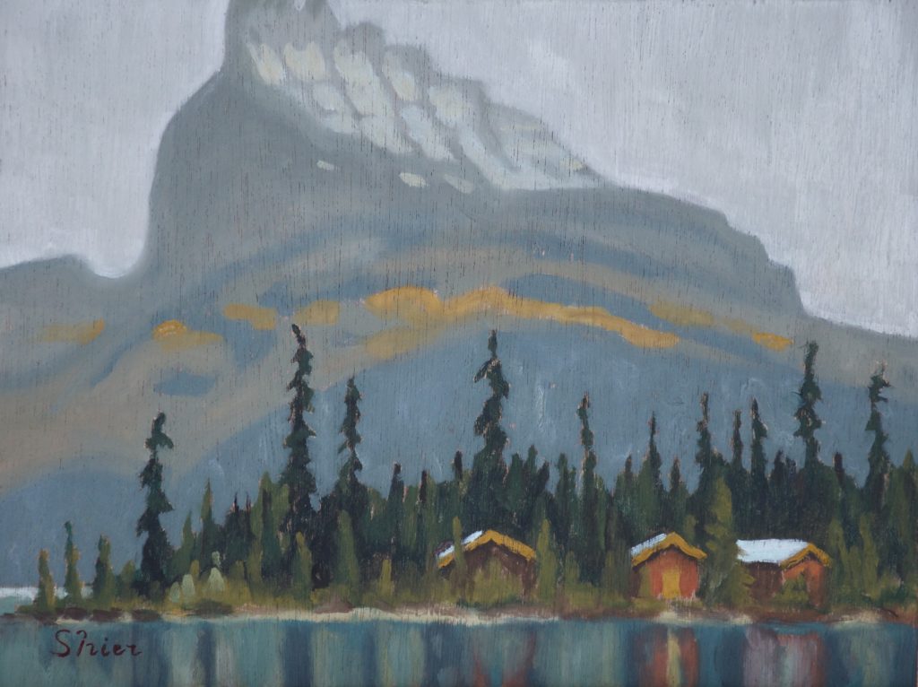 Yukness Mountain, Lake O’Hara - 9x12 - oil on panel | Landscape Oil Painting | Randall Shier Canadian Oil Painting Artist